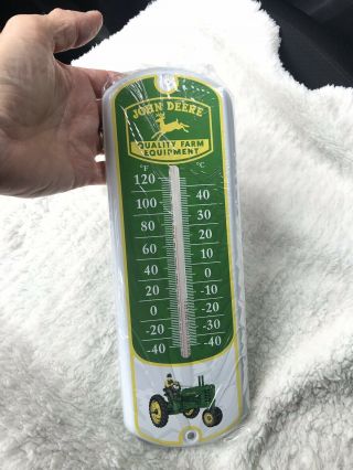 John Deere Nothing Runs Like A Deere 12 " Metal Thermometer