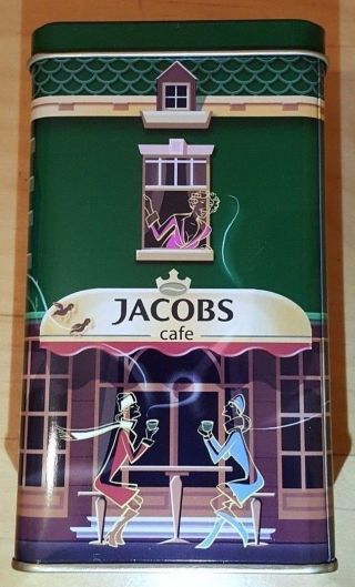 Jacobs Coffee Tin Box Decorative Metal Case Storage Kitchen Decor For Collectors
