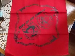 Vintage Roy Rogers & Trigger Horse " King Of The Cowboys " Red Scarf Bandana