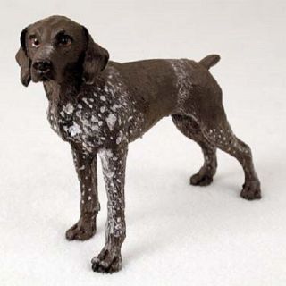 German Shorthair Pointer Dog Hand Painted Figurine Resin Statue Collectible