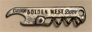 1910s Golden West Brewing Beer Oakland Ca Corkscrew Bottle Opener B - 13 - 5