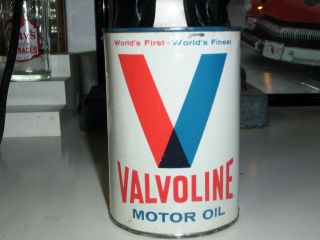 Vintage - 1972 Valvoline 1 Qt.  Tin Motor Oil Can - Full