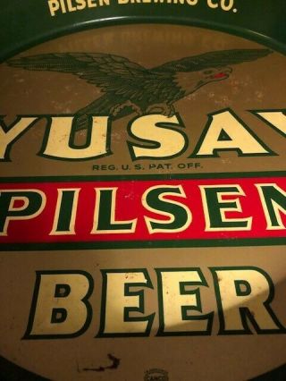Vintage Yusay Pillsen Brewing Co.  Beer Tray Chicago Il Company Closed In 1962
