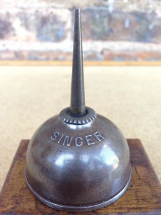 Vintage Singer Sewing Machine Small Thumb Pump Oiler Oil Can