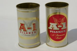 2 Different A - 1 Flat Top Beer Cans Indoor Phoenix Arizona