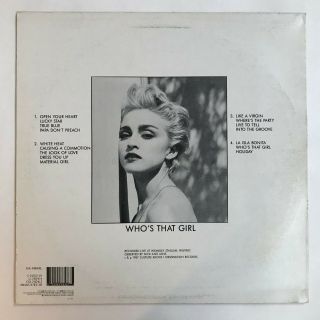 MADONNA - WHO ' S THAT GIRL - 35200 UNOFFICIAL RARE LP VINYL RECORD 2
