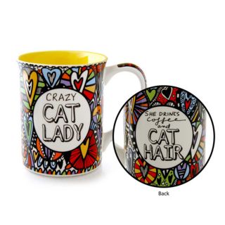 Our Name Is Mud " Crazy Cat Lady " Large Ceramic Mug