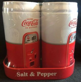 Coca - Cola: Galvanized Tin Salt & Pepper Shakers Embossed