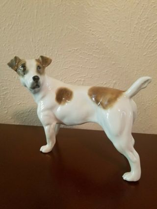 Jack Russell Terrier Dog Elite Pottery Staffordshire Porcelain Figurine