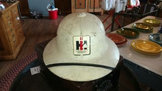 Vintage International Harvester Tractor Pith Helmet Field Hat Cap Sign