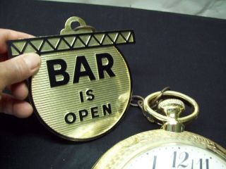 Vintage SPARTUS backward running bar clock 4