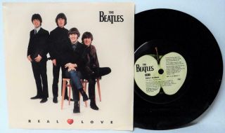 The Beatles 7 " 45 Vinyl Real Love Picture Sleeve Apple Capitol 1996