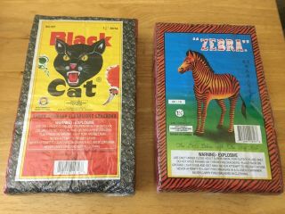 Black Cat 80/16 & Zebra 80/16 Firecracker Brick Labels