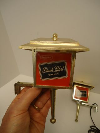 Vintage CARLING BLACK LABEL Beer Lighted Lantern Wall Sign,  Coach Lights 2