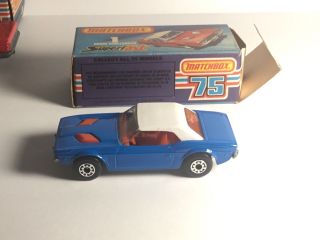 1975 Matchbox Superfast Lesney No.  1 Dodge Challenger In With Box