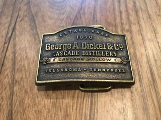 George A.  Dickel & Co.  Brass Belt Buckle -