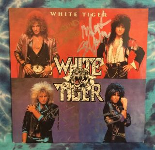 White Tiger Lp Self Titled S/t Signed Autographed Mark St.  John Kiss Rare