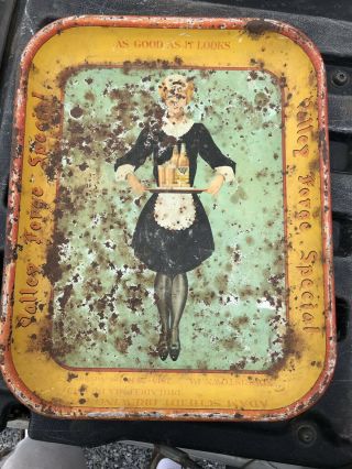 " Valley Forge Special " Beer Tray,  " Valley Forge Waitress " Adam Scheidt Brewing