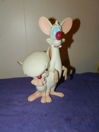 Rare Pinky And The Brain 1995 10 " Pvc Figure Vintage