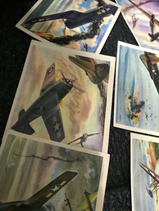 Set Americas Fighting Planes in Action Coca Cola Advertising Cards 2