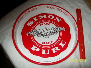 Simon Pure Beer & Old Abbey Ale Serving Tray.  William Simon Brewery,  Buffalo,  Ny