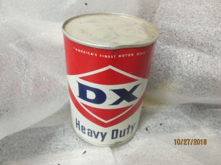 Early Dx Heavy Duty Motor Oil Quart Metal Can