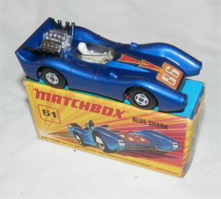 1970s.  Lesney.  Matchbox.  Superfast 61 Blue Shark. ,  all 2