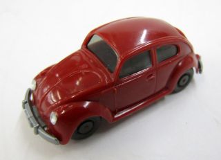 Vintage Wiking Vw Volkswagen Beetle Bug 1:87 Scale - Red