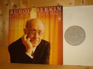 Rudolf Serkin Live At Carnegie Hall Dec14 1977 Piano Recital Cbs 2lp Nm Like