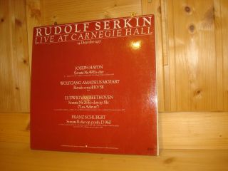 RUDOLF SERKIN Live at Carnegie Hall Dec14 1977 Piano Recital CBS 2LP NM Like 3