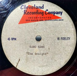 The Insight " King Kong " Cleveland Recording Co.  Rare Frat Garage Rock Acetate ♫