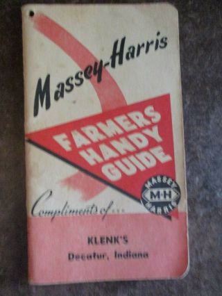 1952 Massey Harris Farmers Handy Guide From Klenk 
