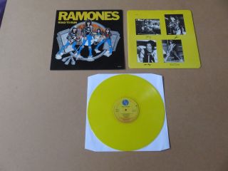 Ramones Road To Ruin Sire Records 1978 Uk 1st Pressing Yellow Vinyl Lp Srk6063