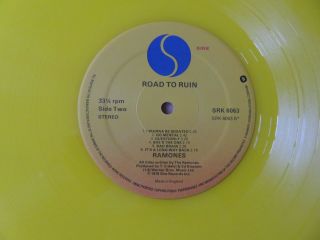 RAMONES Road To Ruin SIRE RECORDS 1978 UK 1st pressing yellow vinyl LP SRK6063 8