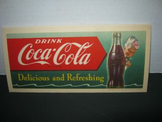 4 1951 COCA COLA COKE SPRITE BOY ADVERTISING INK BLOTTER OLD STOCK 4
