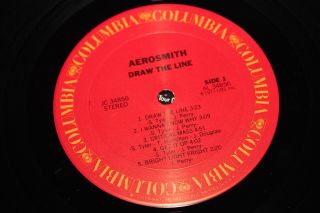 70 ' s 1st.  Press AEROSMITH Draw The Line LP In Shrink,  Form,  Hype Stickers 7