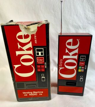 Vintage Coca Cola Coke Vending Machine Radio 1982 Rare Doesn 