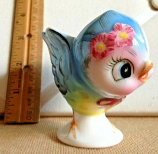 Vintage Lefton Bluebird - A Made In Japan Porcelain CUTE Figurine As An Egg Cup 3