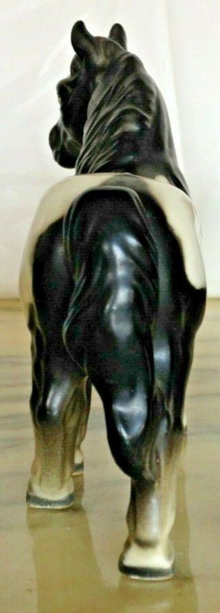 Vintage Japan Style Porcelain Paint Horse - A Black & White Shetland Pony 5