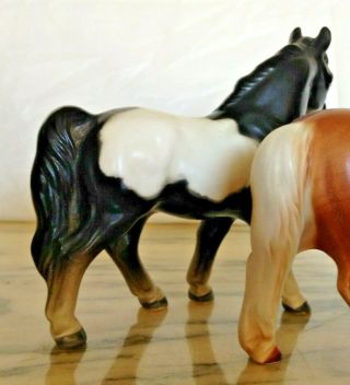 Vintage Japan Style Porcelain Paint Horse - A Black & White Shetland Pony 7