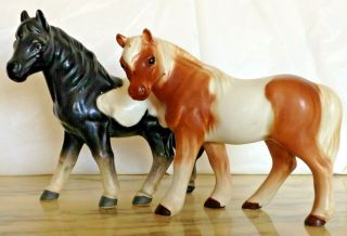Vintage Japan Style Porcelain Paint Horse - A Black & White Shetland Pony 8