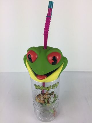 Rainforest Cafe Frog 16 Oz.  Cups Bottles With Snack Holder And Toy