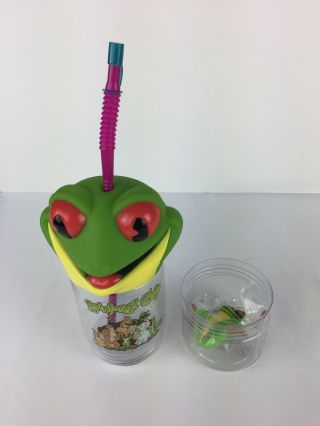 Rainforest Cafe Frog 16 Oz.  Cups Bottles with Snack Holder and toy 4