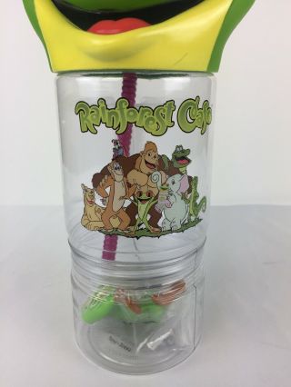 Rainforest Cafe Frog 16 Oz.  Cups Bottles with Snack Holder and toy 7