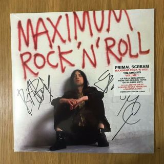 SIGNED Primal Scream - Maximum Rock N Roll - Vol.  1 & 2 - 2xLP - 2