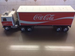 Vintage Truck Coke Coca Cola Pressed Steel Delivery Semi Tractor Trailer Nylint