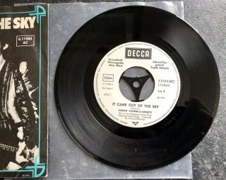 SHAKIN STEVENS AND THE SUNSETS 7” IT CAME OUT OF THE SKY Decca WHITE LABEL PROMO 3