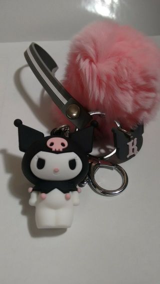 Cute 3d Kuromi Keychain Key Chain Charm Car Bag Doll Pendant Keyring Gift
