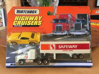 Matchbox Highway Cruiser Twin Pack 1997 Mack " Safeway " Truck,  Pontiac Gto Judge