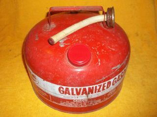 Vintage Eagle 2 1/2 Gallon Galvanized Gas Can Model Sp 2 1/2 With Spout
